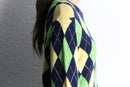 “Polo by Ralph Lauren” argyle check cotton cashmere knit