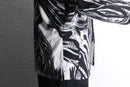marble pattern long point collar shirt