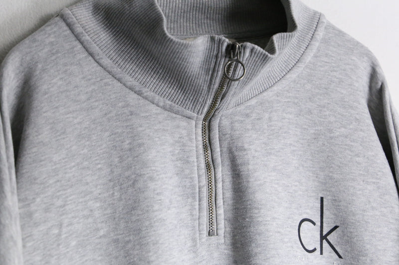 "Calvin Klein Jeans" high neck silhouette half zip sweat