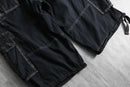 2000s black wide cargo shorts