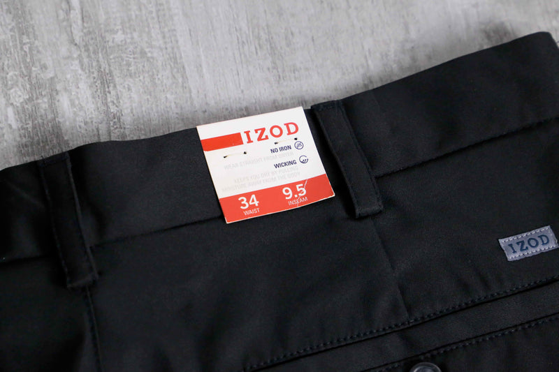 "IZOD" dead stock black slacks short pants