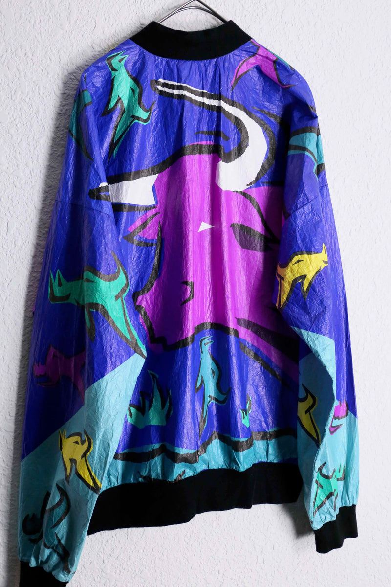 1990s "LESLIE JORDAN INC." all over pattern tyvek jacket