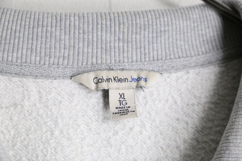 "Calvin Klein Jeans" high neck silhouette half zip sweat