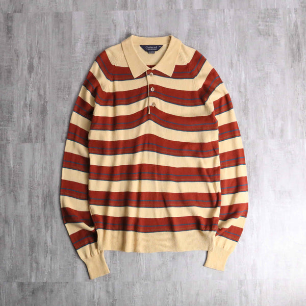 70’s “Cashmond by VAN HEUSEN” acryl knit polo shirt