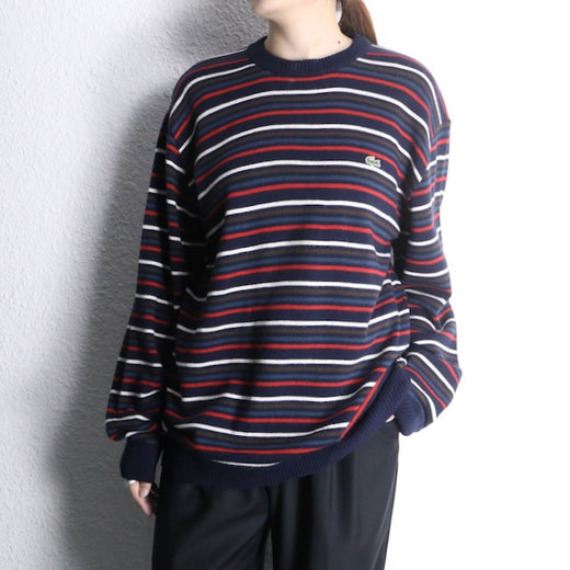 “LACOSTE” mulch color border knit