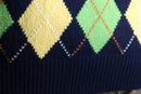 “Polo by Ralph Lauren” argyle check cotton cashmere knit