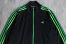 "adidas" green tone 3line track jacket