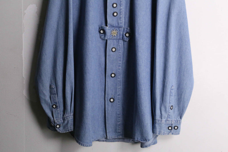 Tyrolean design denim shirt