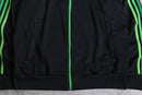 "adidas" green tone 3line track jacket
