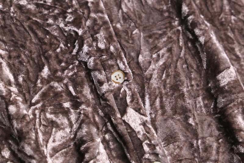 side lace total pattern velour shirt