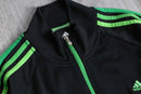 "adidas" green tone 3line track jacket