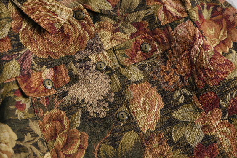 warm color flower pattern gobelin jacket