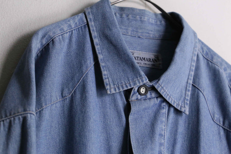 Tyrolean design denim shirt