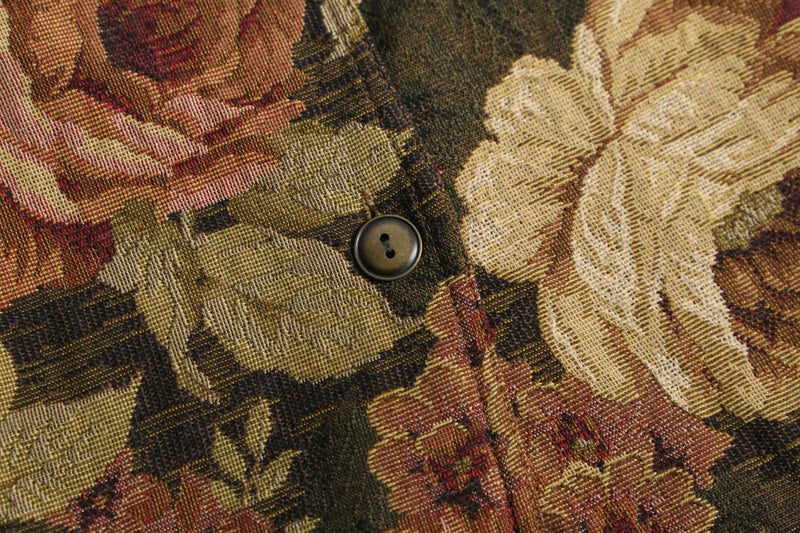 warm color flower pattern gobelin jacket