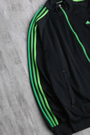 "adidas" green tone 3line track jacket