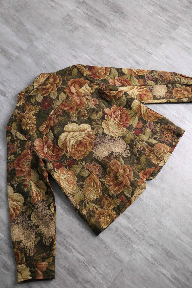 warm color flower pattern gobelin jacket