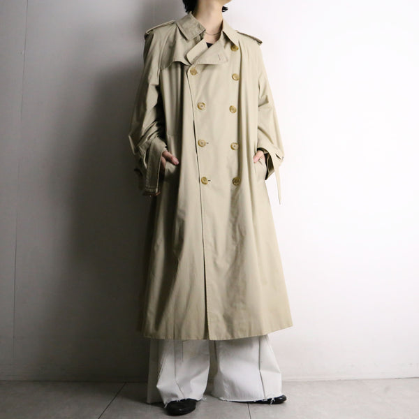 "Burberry's" natural beige long trench coat