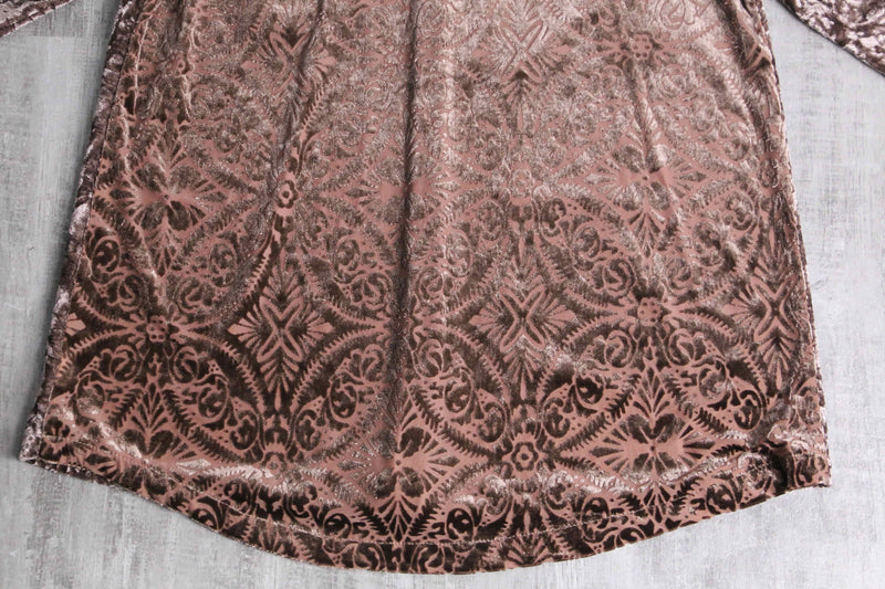 side lace total pattern velour shirt