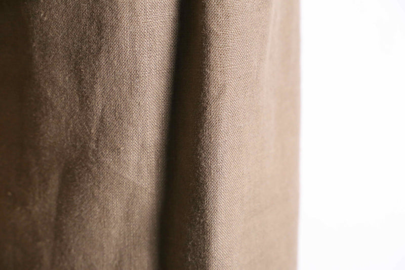 “ORVIS” linen fabric straight wide slacks