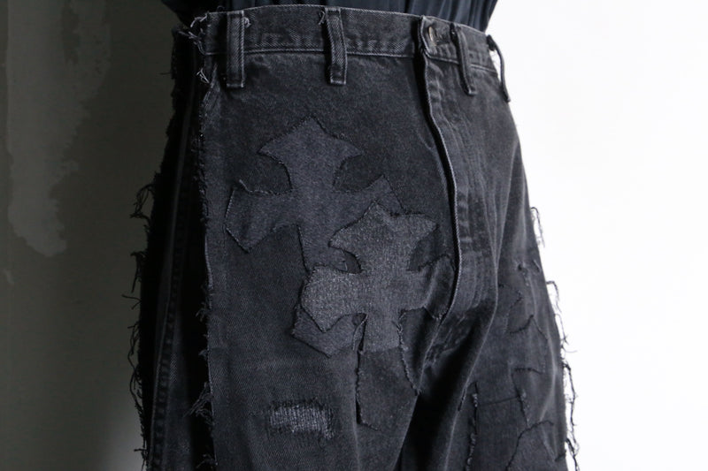 "Re:make" rosary design flare denim