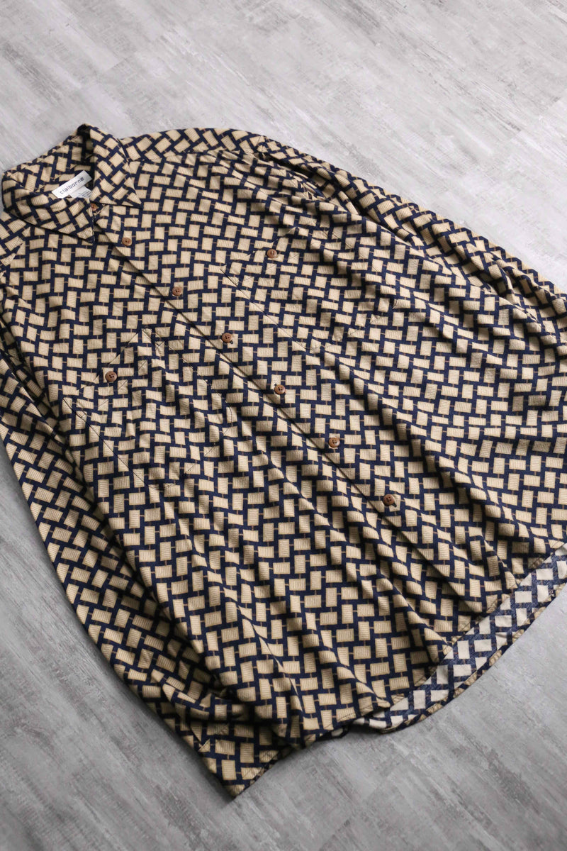 “claiborne” total pattern rayon shirt