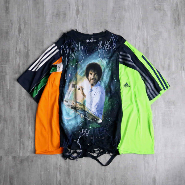 ''Re:make''docking multicolored boro Tee