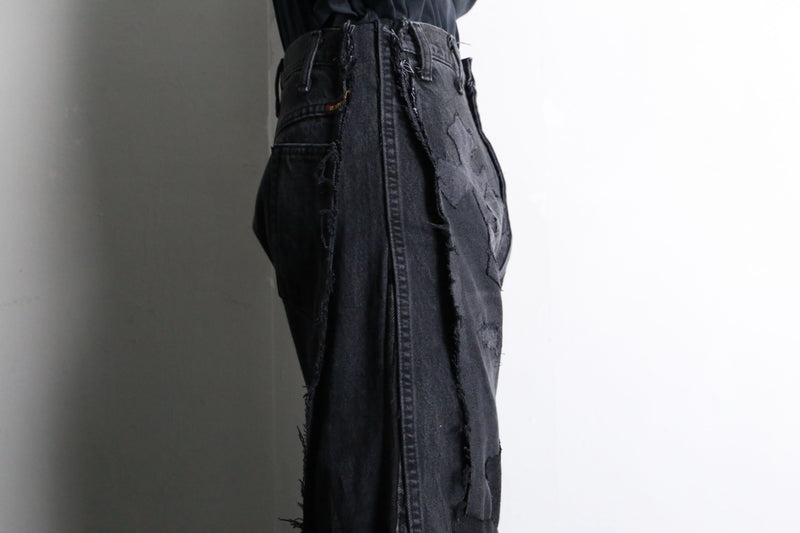 "Re:make" rosary design flare denim