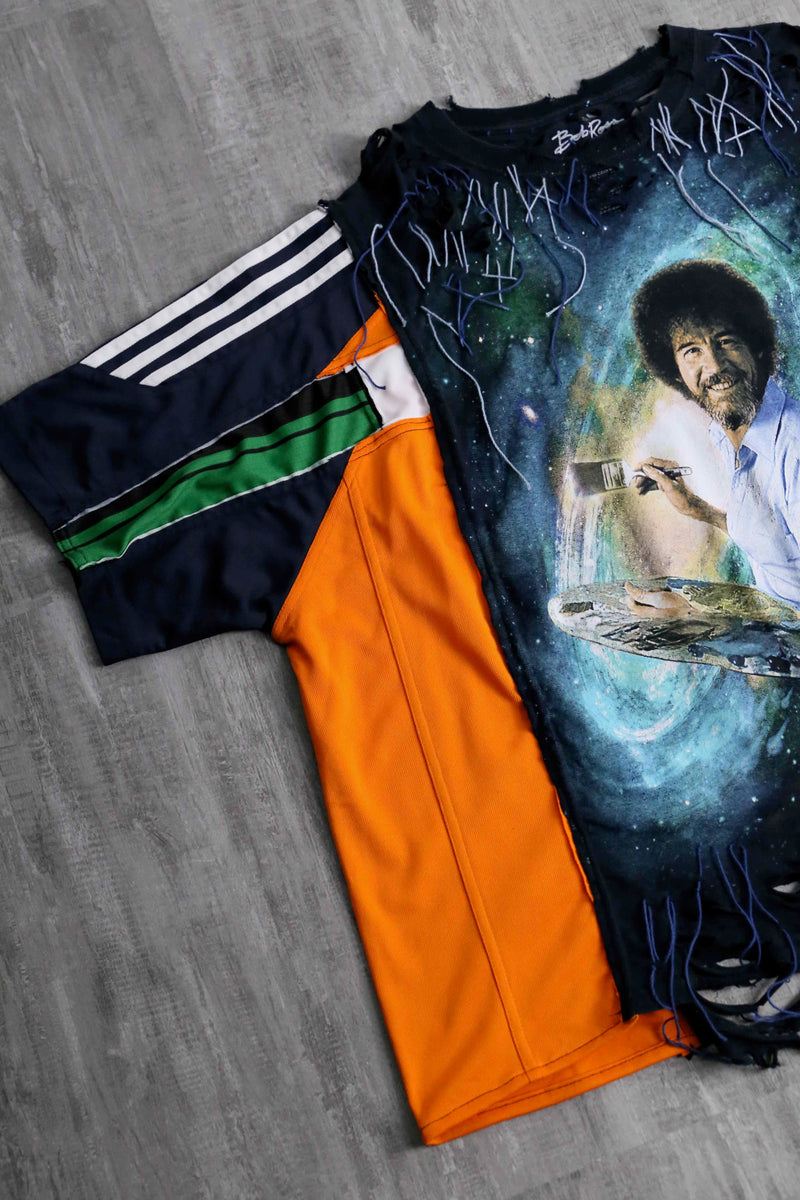 ''Re:make''docking multicolored boro Tee