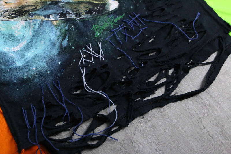 ''Re:make''docking multicolored boro Tee