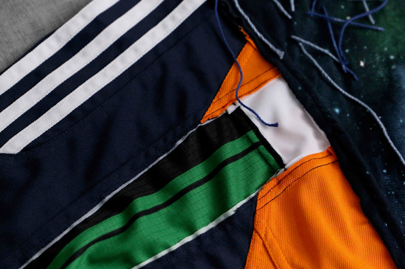 ''Re:make''docking multicolored boro Tee