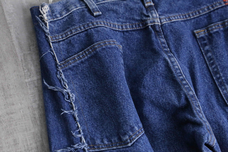 "Re:make" side docking flare denim