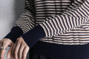 “Ermenegild Zegna” wool border V-neck knit