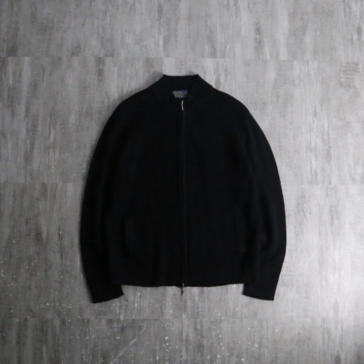 2000s double-zip drivers rib knit