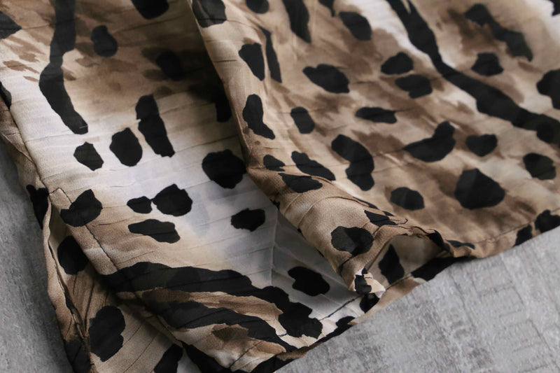 leopard pattern sheer shirt