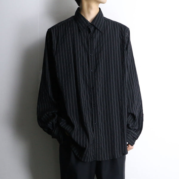 black stripe dress L/S shirt