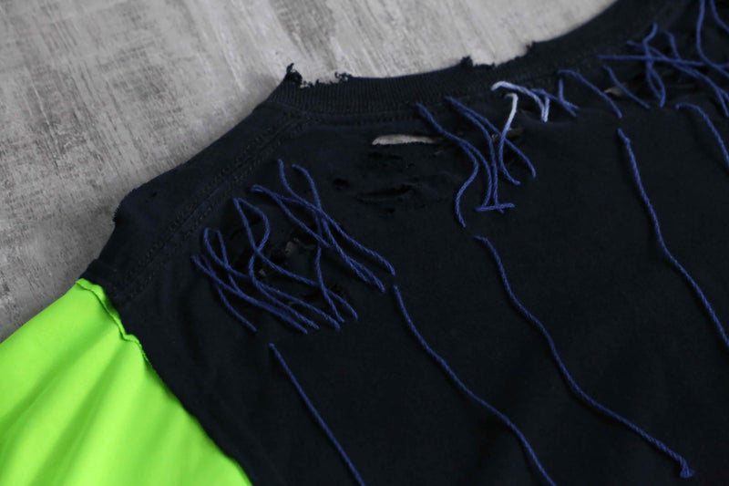 ''Re:make''docking multicolored boro Tee