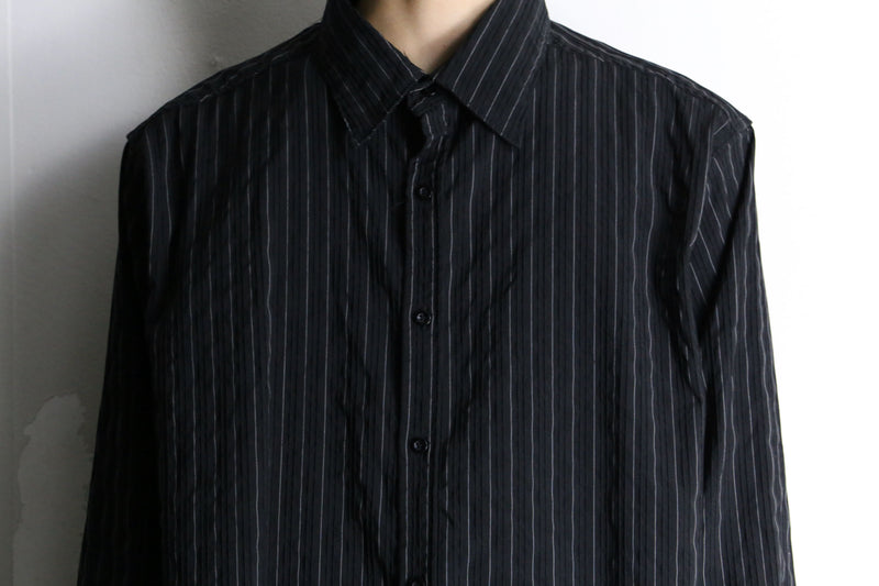 black stripe dress L/S shirt