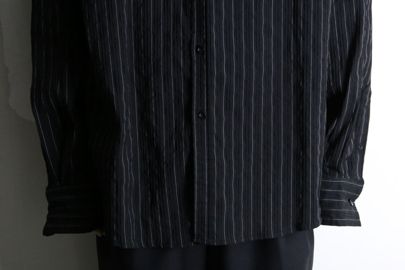 black stripe dress L/S shirt