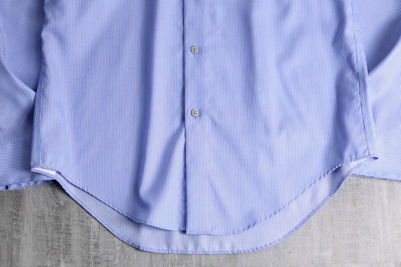 “Calvin Klein” sax blue stripe dress shirt