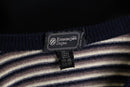 “Ermenegild Zegna” wool border V-neck knit