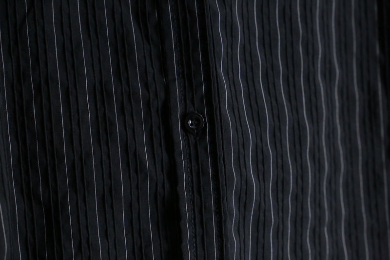 black stripe dress L/S shirt