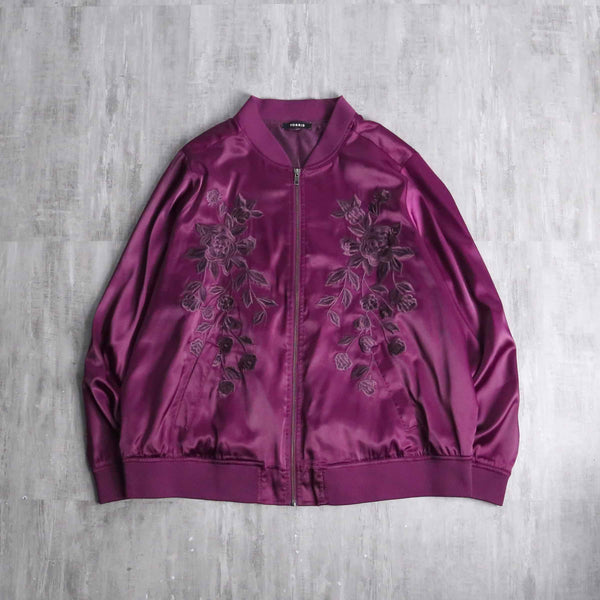 magenta color flower emb blouson