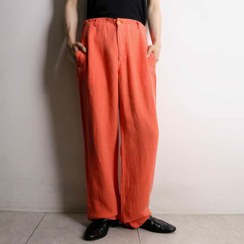 salmon pink straight easy pants