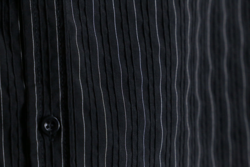 black stripe dress L/S shirt