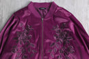 magenta color flower emb blouson