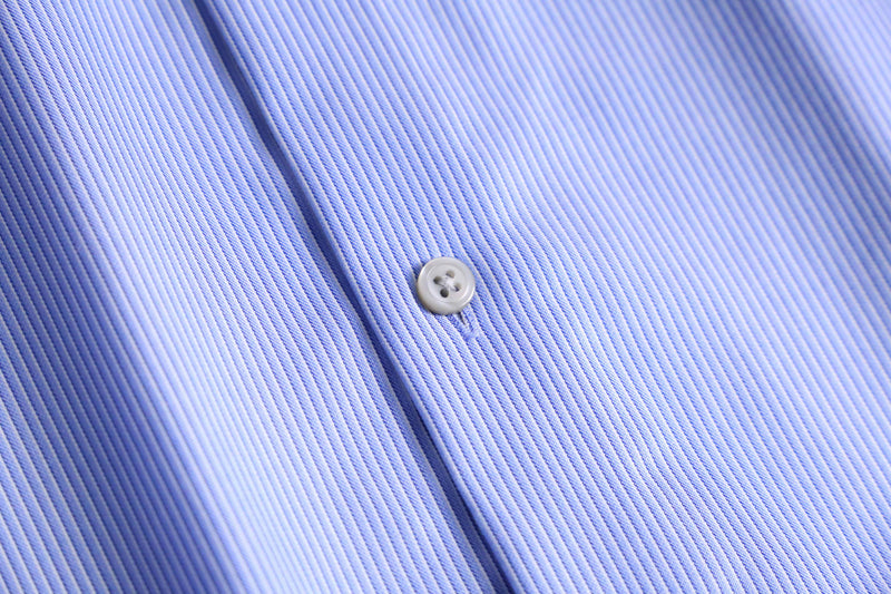 “Calvin Klein” sax blue stripe dress shirt