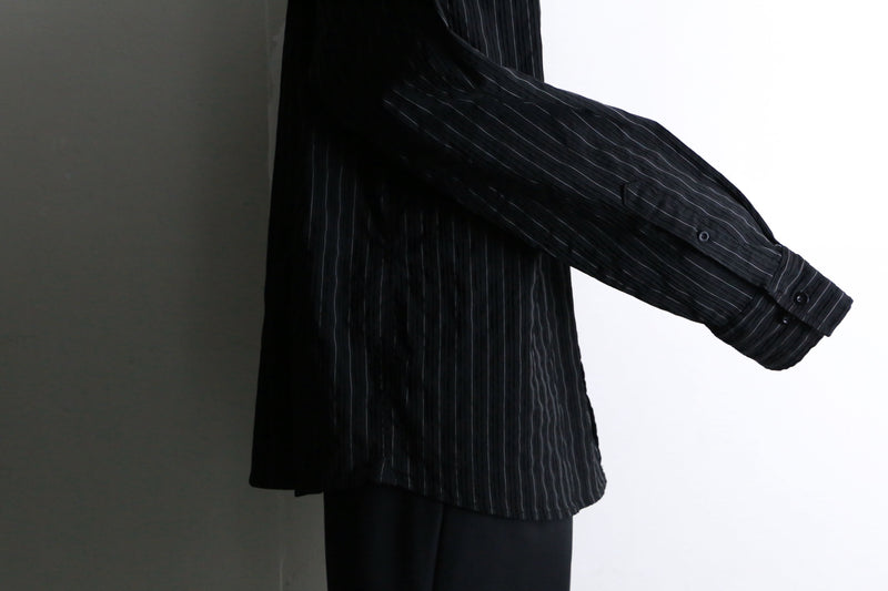 black stripe dress L/S shirt