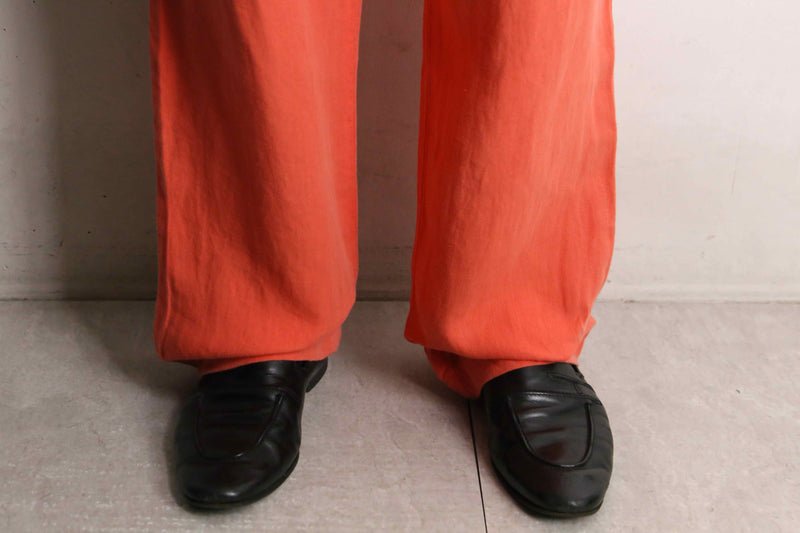 salmon pink straight easy pants