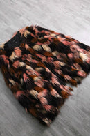 2000s mulch color faux fur jacket