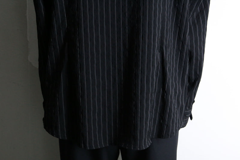 black stripe dress L/S shirt